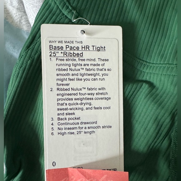 Lululemon Base Pace HR Tight 25” *Ribbed - Picture 6 of 6